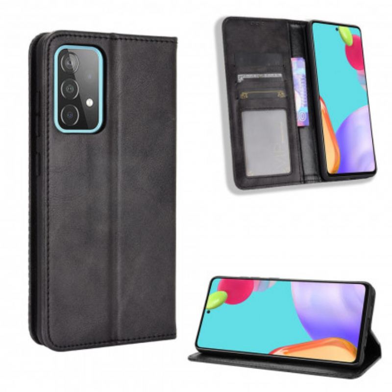 Flip Futrola Samsung Galaxy A52 4G / A52 5G / A52s 5G Kožna Futrola Efekt Stilizirane Vintage Kože