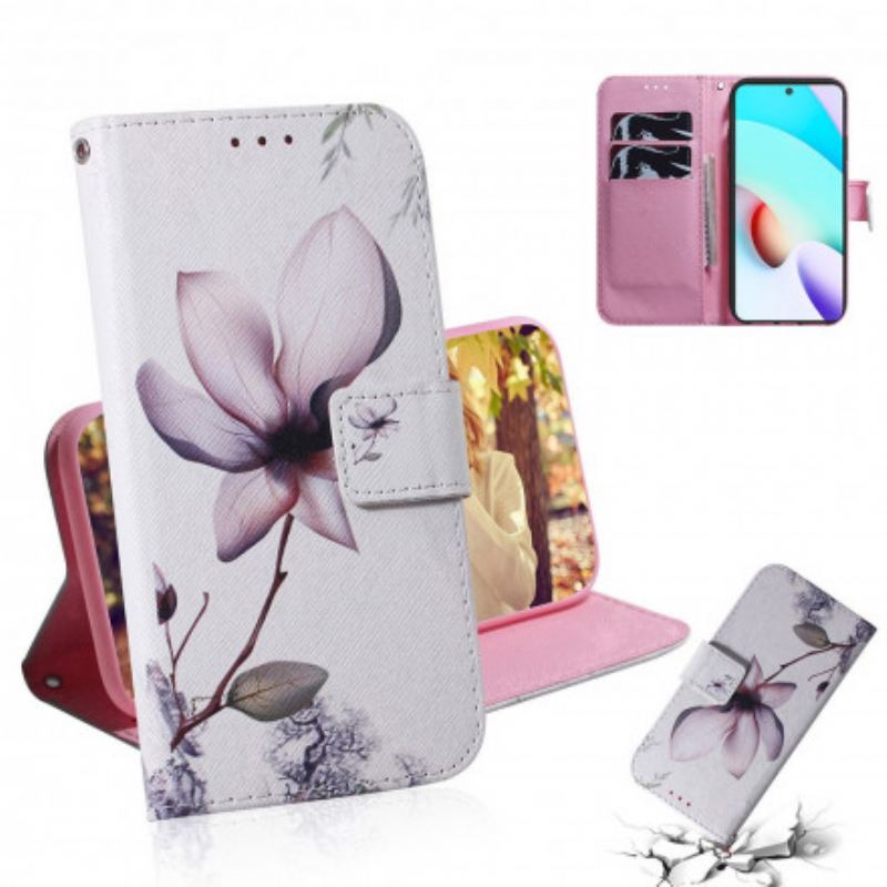 Futrola Xiaomi Redmi 10 Cvijet Dusty Pink