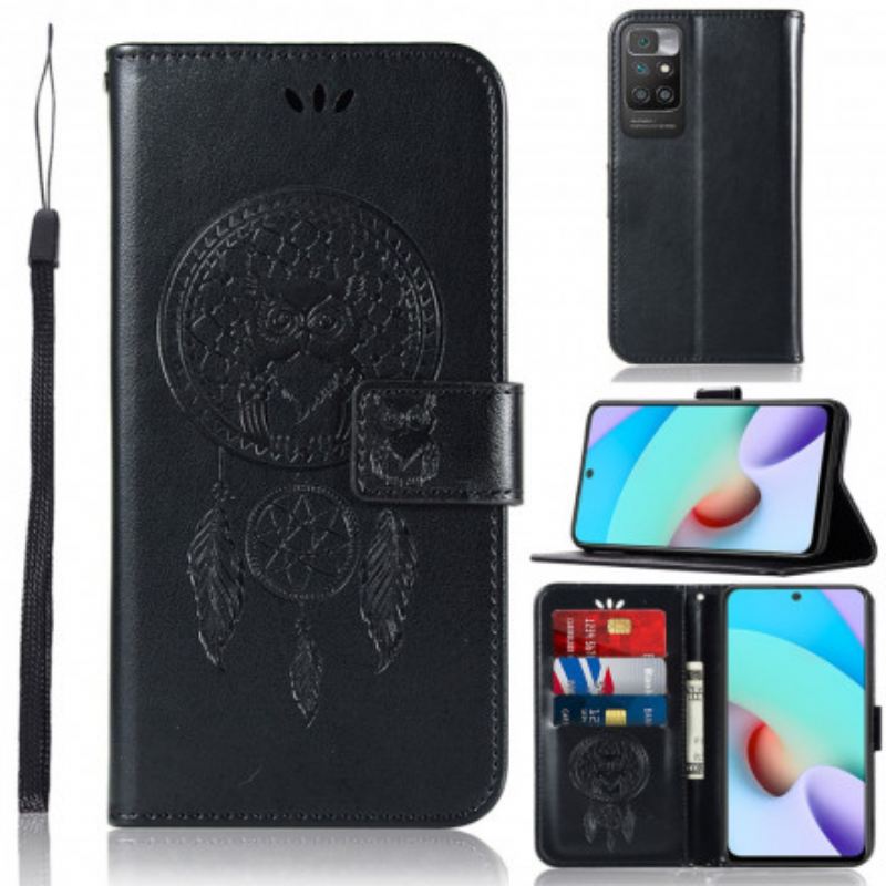 Futrola Xiaomi Redmi 10 Sova S Kožnim Efektom Dreamcatcher