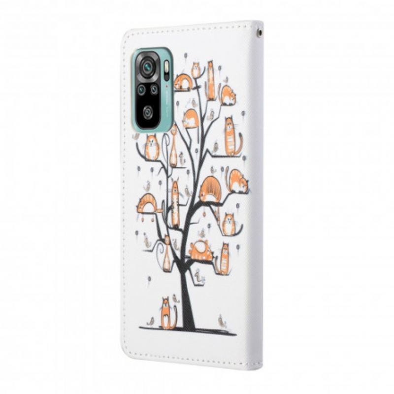 Kožna Futrola Xiaomi Redmi 10 Funky Cats S Remenom