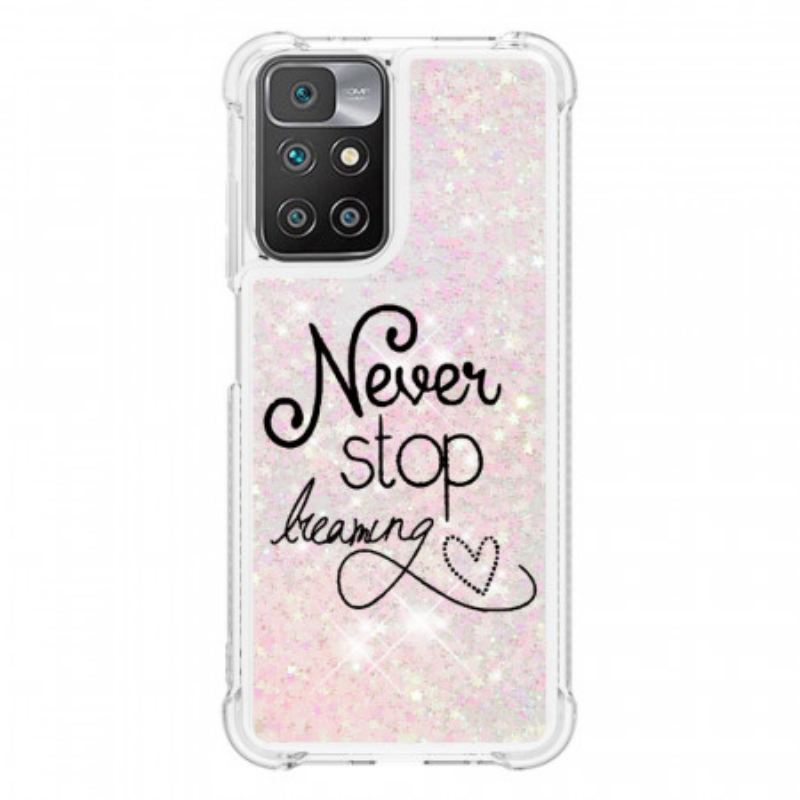 Maskica Xiaomi Redmi 10 Never Stop Dreaming Glitter