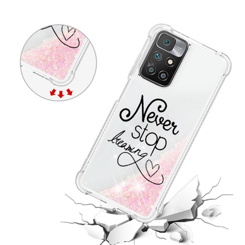 Maskica Xiaomi Redmi 10 Never Stop Dreaming Glitter