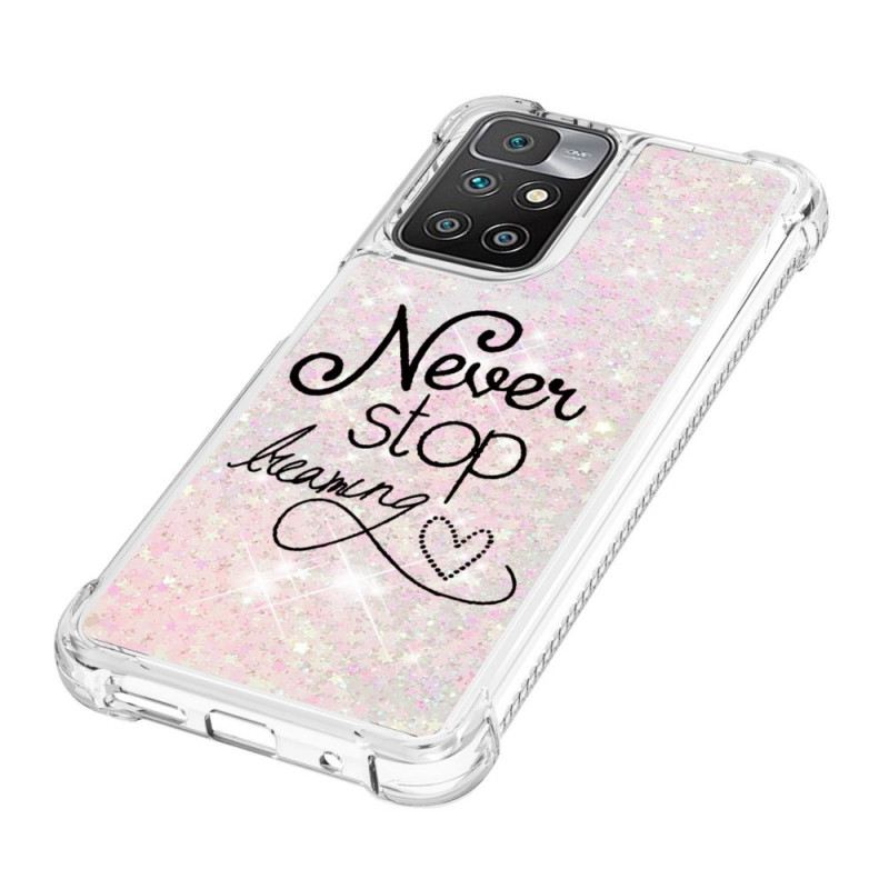 Maskica Xiaomi Redmi 10 Never Stop Dreaming Glitter