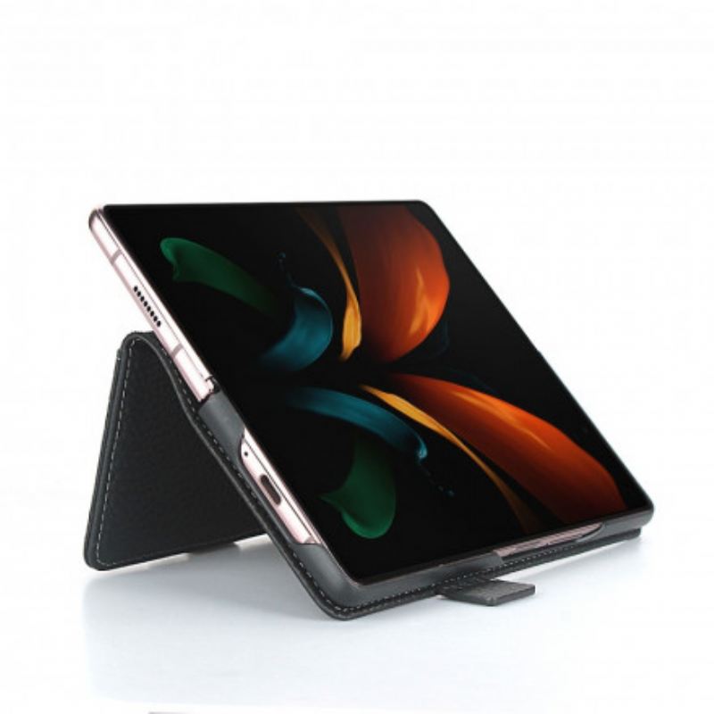 Futrola Samsung Galaxy Z Fold 2 Prava Litchi Koža