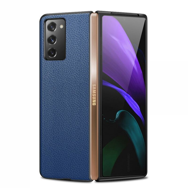 Maskica Samsung Galaxy Z Fold 2 Prava Litchi Koža