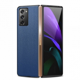 Maskica Samsung Galaxy Z Fold 2 Prava Litchi Koža