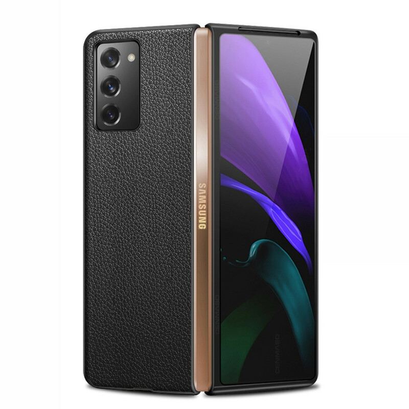 Maskica Samsung Galaxy Z Fold 2 Prava Litchi Koža