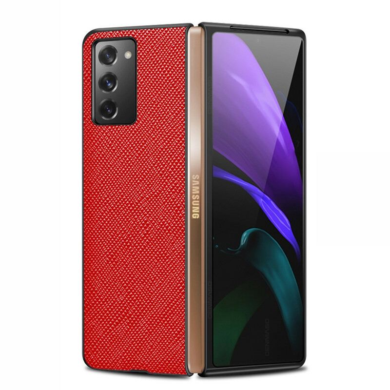 Maskica Samsung Galaxy Z Fold 2 Teksturirana Prava Koža