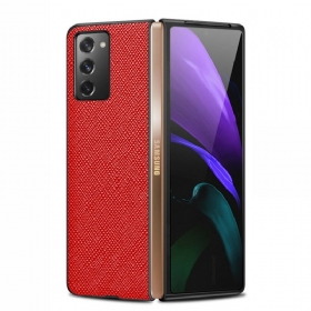 Maskica Samsung Galaxy Z Fold 2 Teksturirana Prava Koža