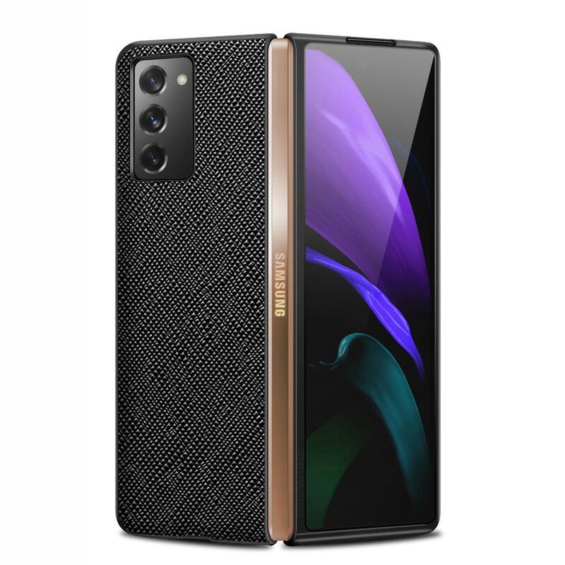 Maskica Samsung Galaxy Z Fold 2 Teksturirana Prava Koža