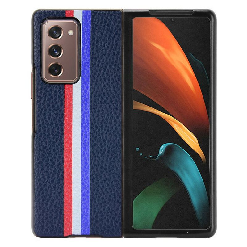 Maskica Samsung Galaxy Z Fold 2 Trobojna Litchi Umjetna Koža