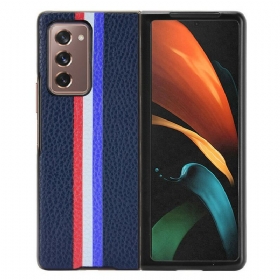 Maskica Samsung Galaxy Z Fold 2 Trobojna Litchi Umjetna Koža