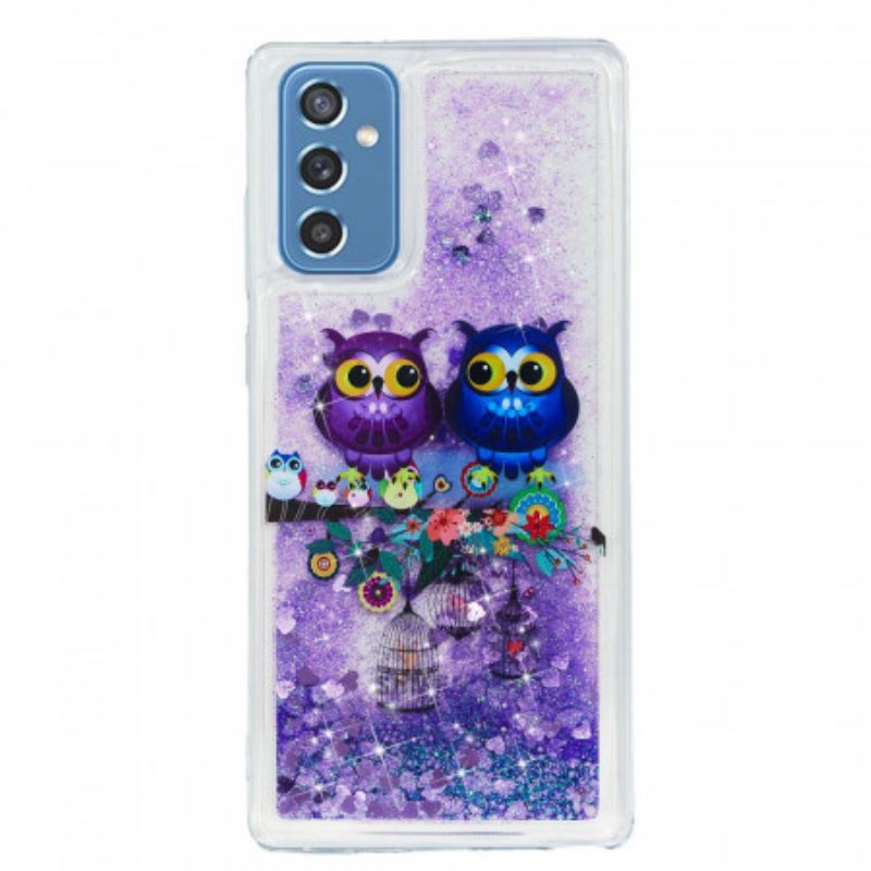 Maskica Samsung Galaxy M52 5G Par Ljubičastih Sova