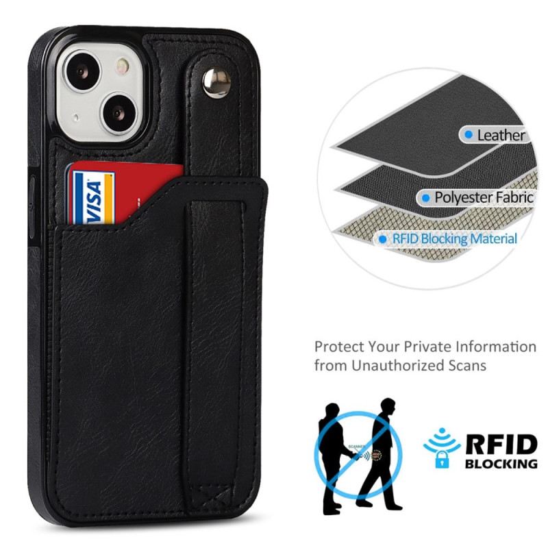 Maskica iPhone 14 Držač Rfid Kartice S Remenom