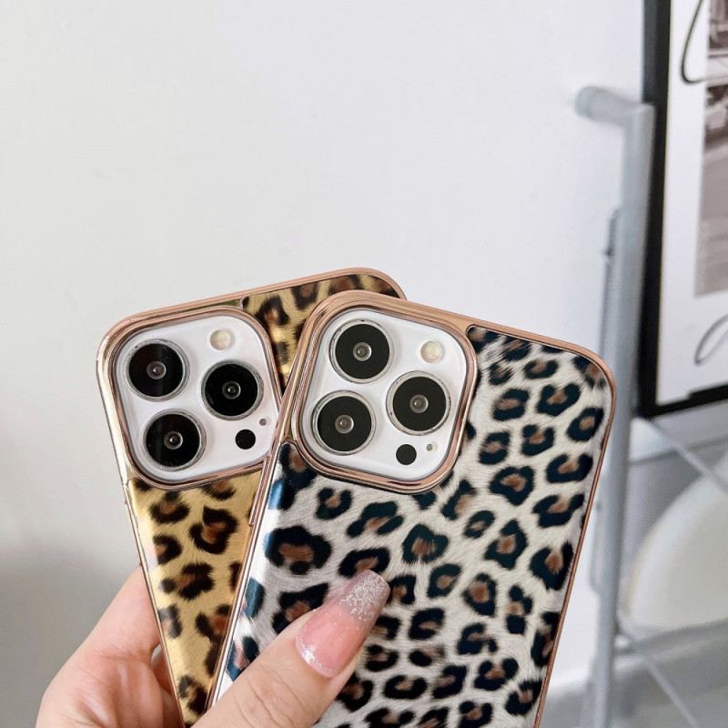 Maskica iPhone 14 Efekt Leopardove Kože