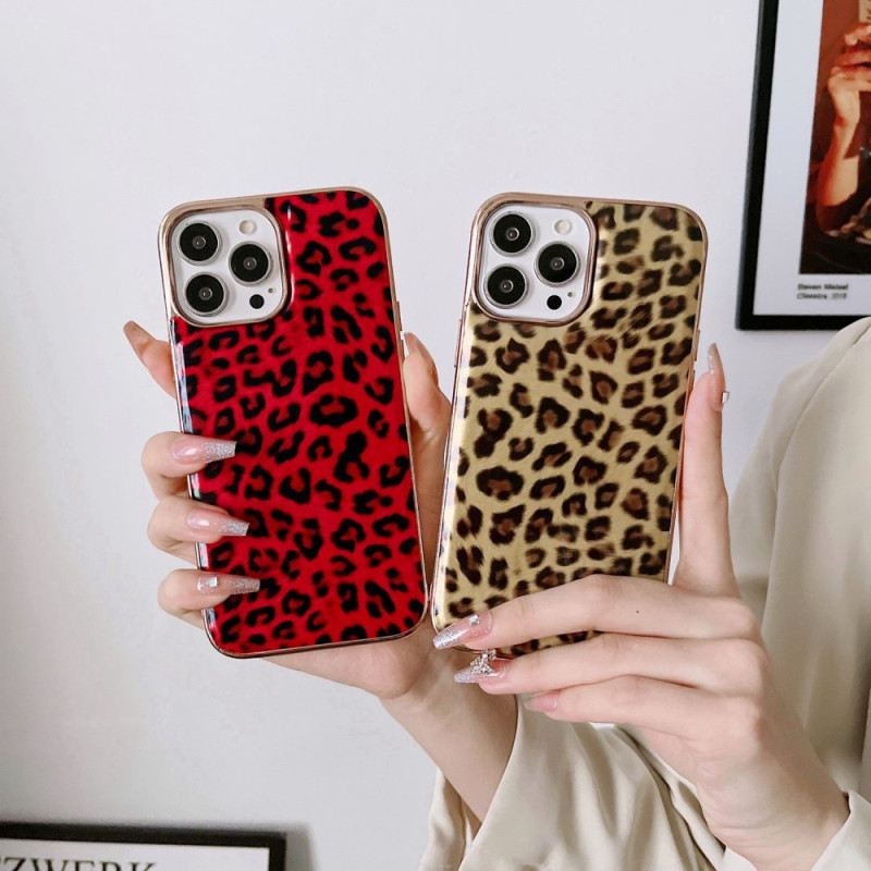 Maskica iPhone 14 Efekt Leopardove Kože