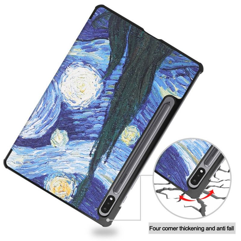 Maskica Samsung Galaxy Tab S8 / Tab S7 Držač Olovke Starry Night