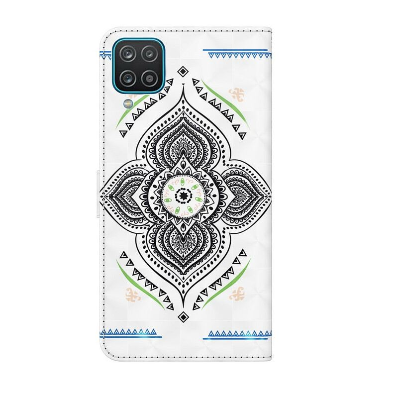 Kožna Futrola Samsung Galaxy M12 / A12 Mandala Sa Svjetlećim Točkama S Uzicom