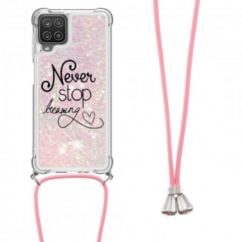 Maskica Samsung Galaxy M12 / A12 Never Stop Glitter Drawstring