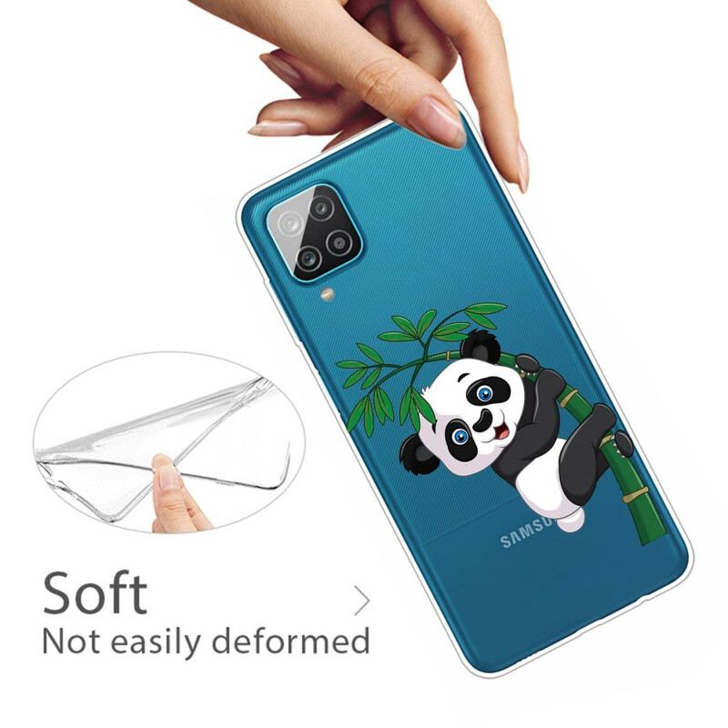 Maskica Samsung Galaxy M12 / A12 Panda Bez Šavova Na Bambusu