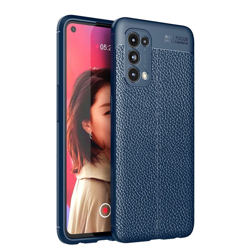 Maskica Oppo Find X3 Lite Efekt Dvostruke Linije Litchi Kože