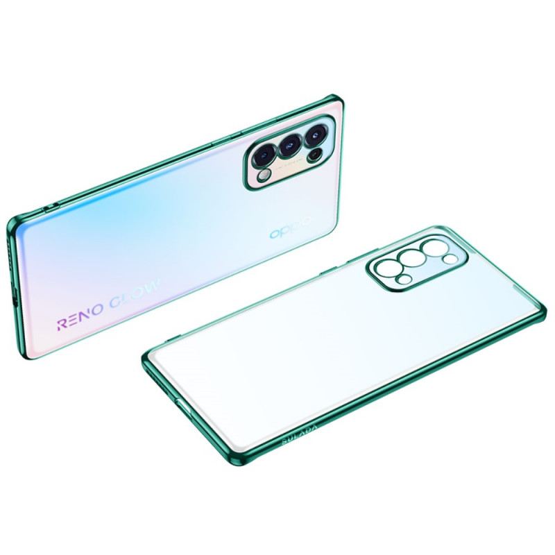 Maskica Oppo Find X3 Lite Transparent Metal Style Rubovi Sulada