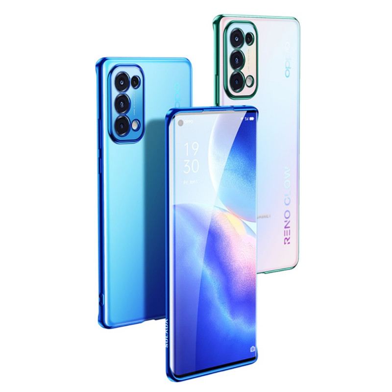 Maskica Oppo Find X3 Lite Transparent Metal Style Rubovi Sulada