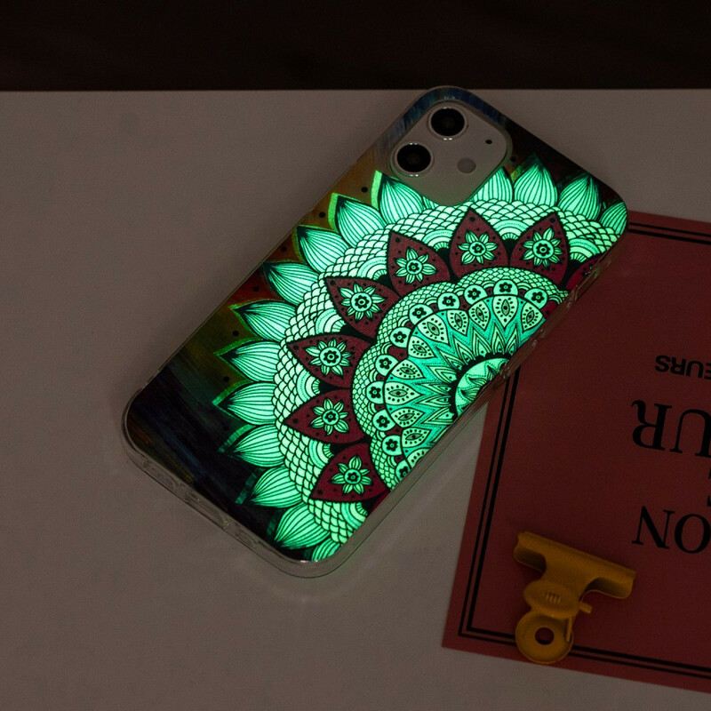 Maskica iPhone 12 / 12 Pro Fluorescentna Šarena Mandala