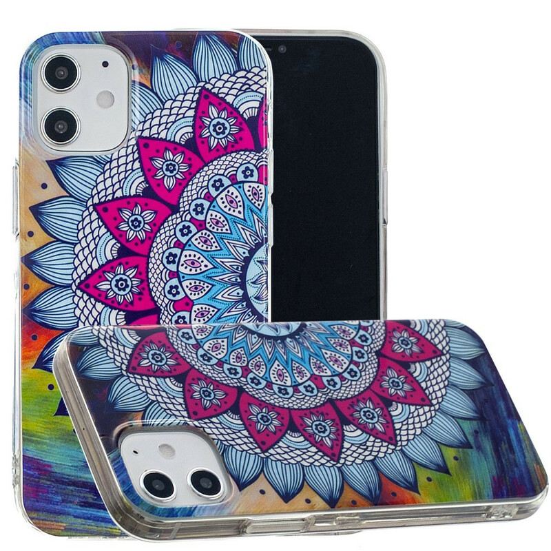 Maskica iPhone 12 / 12 Pro Fluorescentna Šarena Mandala