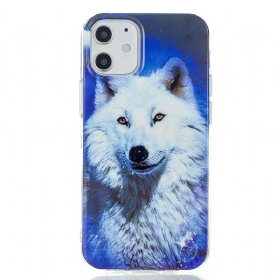 Maskica iPhone 12 / 12 Pro Fluorescentna Vučja Serija