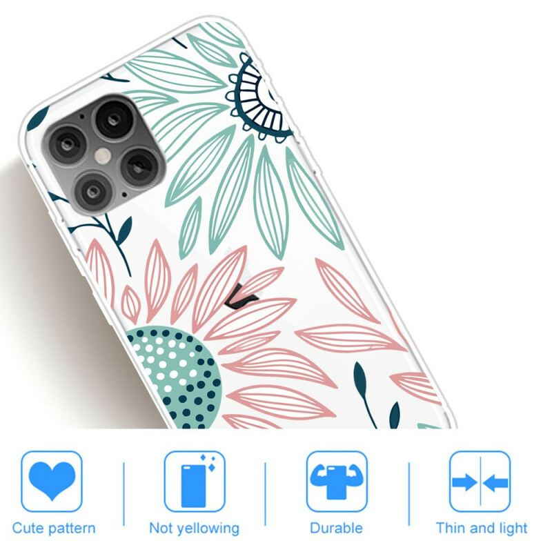 Maskica iPhone 12 / 12 Pro Prozirni Jedan Cvijet