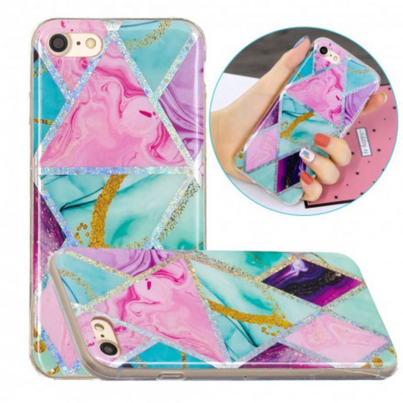 Maskica iPhone SE 3 / SE 2 / 8 / 7 Glitter Design Mramor