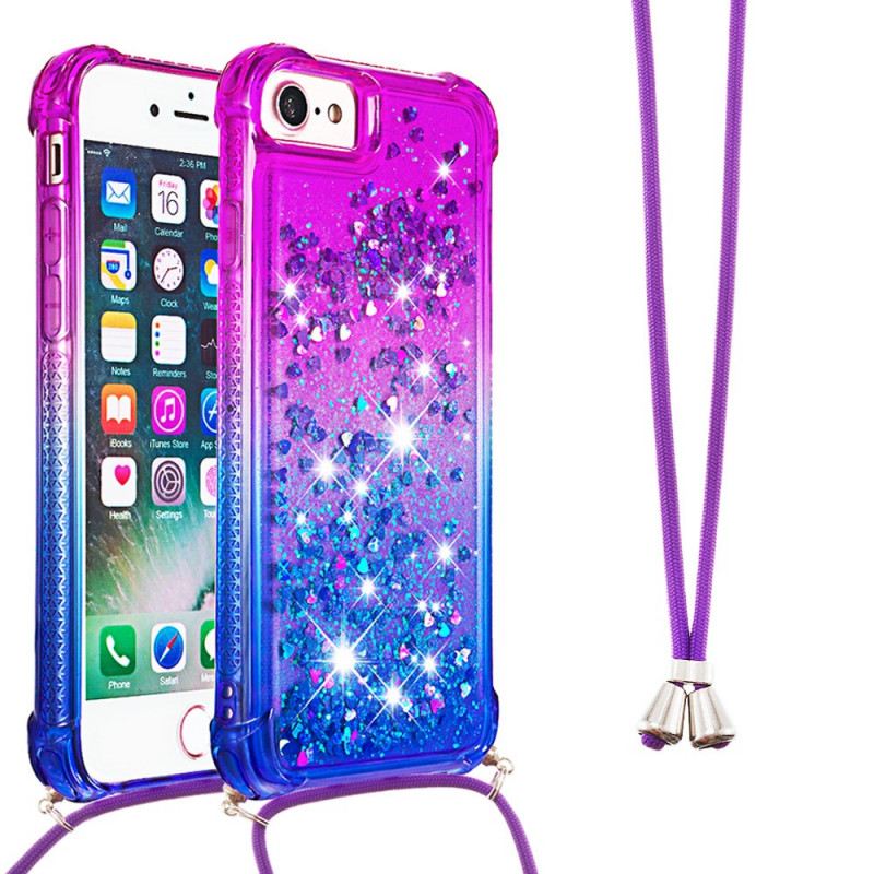 Maskica iPhone SE 3 / SE 2 / 8 / 7 Glitter Silikonski Kabel