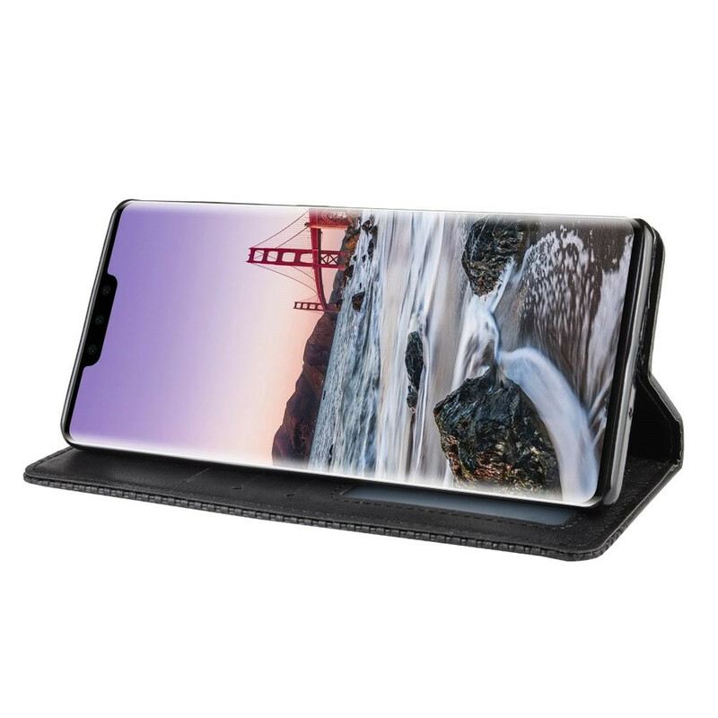 Flip Futrola Huawei Mate 30 Pro Kožna Futrola Efekt Stilizirane Vintage Kože