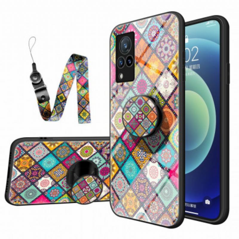 Maskica Vivo V21 5G Patchwork Magnetski Držač