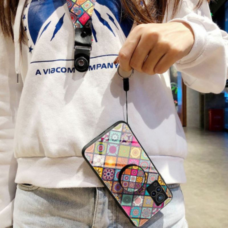 Maskica Vivo V21 5G Patchwork Magnetski Držač