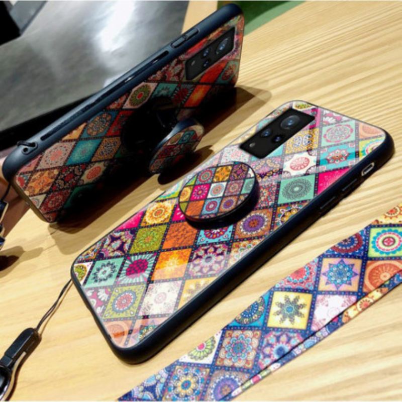 Maskica Vivo V21 5G Patchwork Magnetski Držač