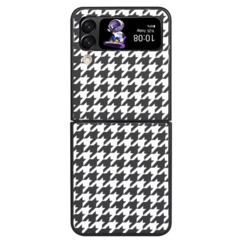 Flip Futrola Samsung Galaxy Z Flip 4 Kožna Futrola Houndstooth