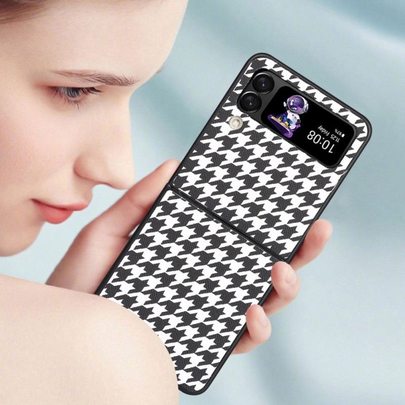 Flip Futrola Samsung Galaxy Z Flip 4 Kožna Futrola Houndstooth