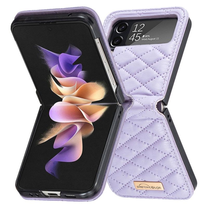 Flip Futrola Samsung Galaxy Z Flip 4 Kožna Futrola Prošivena Binfen Boja