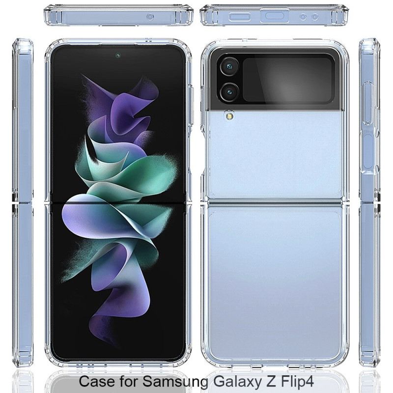 Flip Futrola Samsung Galaxy Z Flip 4 Kožna Futrola Transparentna Ojačana Kontura