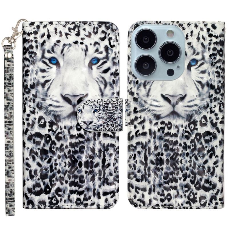 Flip Futrola iPhone 16 Pro Max Maskice Za Mobitele Leopard Remen