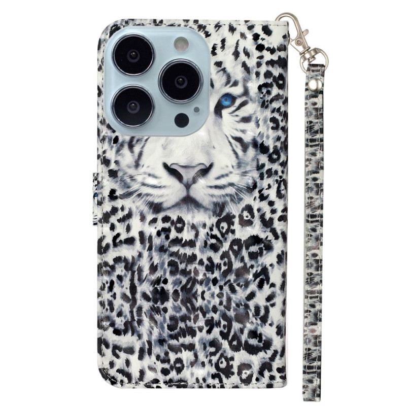 Flip Futrola iPhone 16 Pro Max Maskice Za Mobitele Leopard Remen