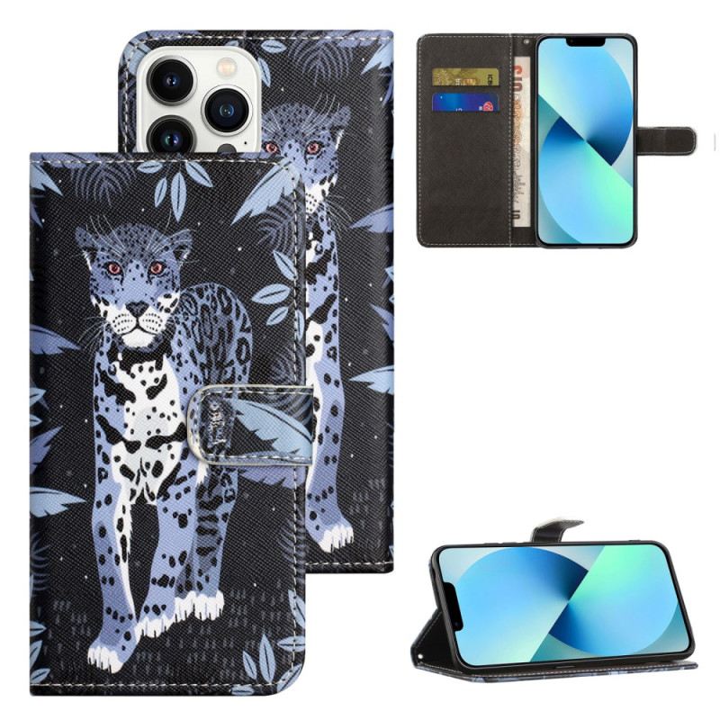 Flip Futrola iPhone 16 Pro Max Maskice Za Mobitele Remen S Leopard Uzorkom