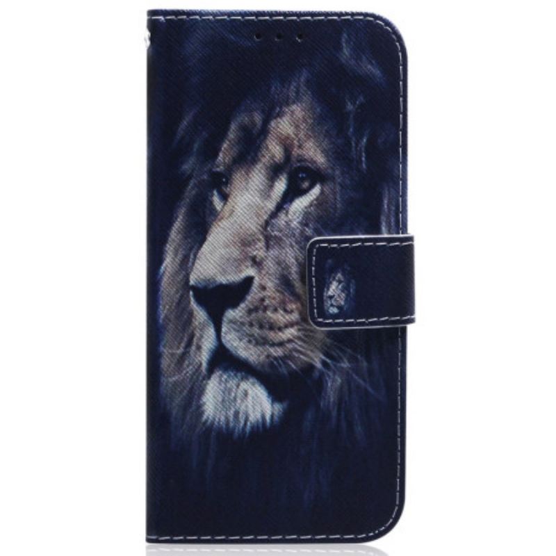 Kožna Futrola iPhone 16 Pro Max Sanjajući Lav
