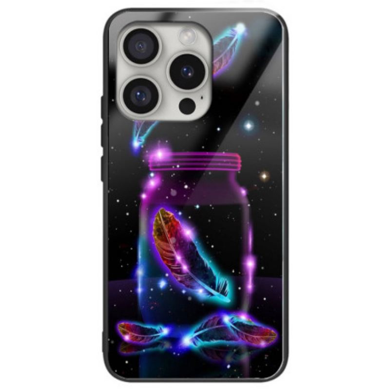 Maskica iPhone 16 Pro Max Fluorescentno Pero Od Kaljenog Stakla