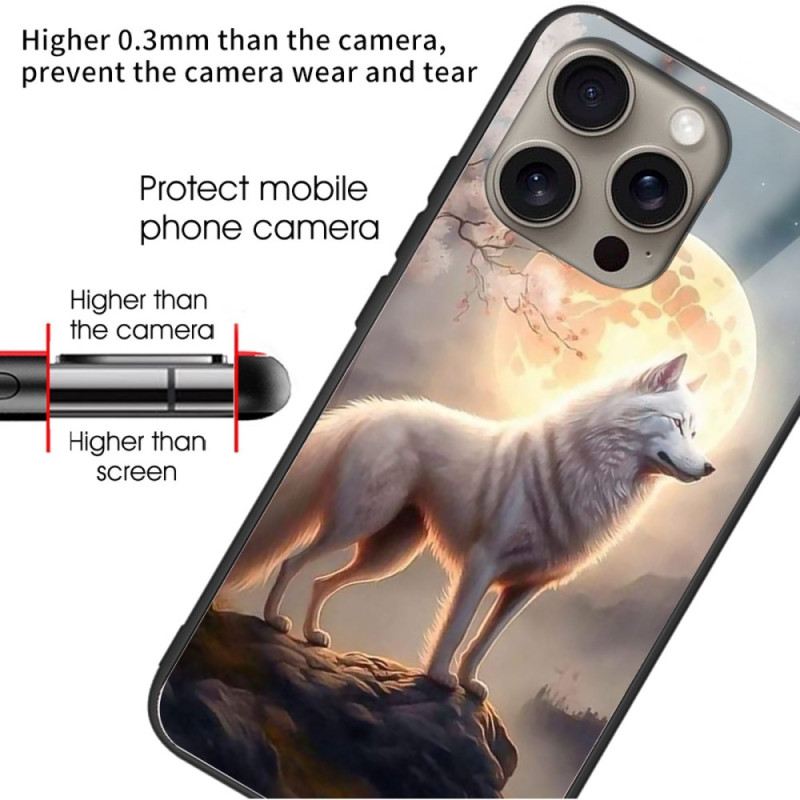 Maskica iPhone 16 Pro Max Kaljeno Staklo Moonlight Wolf