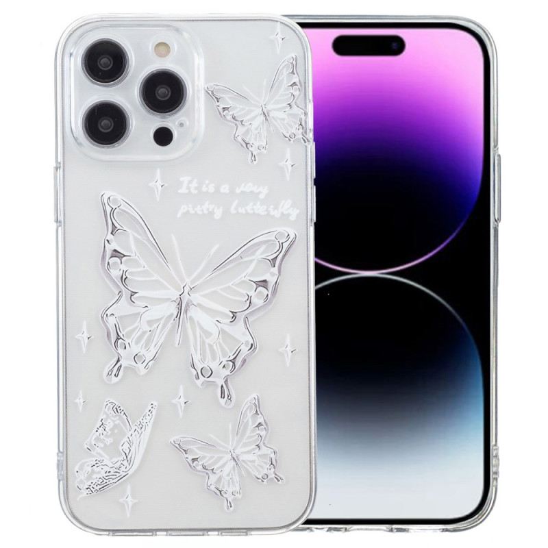 Maskica iPhone 16 Pro Max Maskice Za Mobitele Srebrni Leptiri