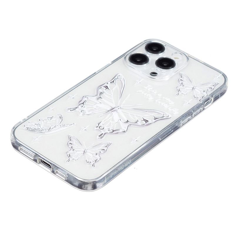 Maskica iPhone 16 Pro Max Maskice Za Mobitele Srebrni Leptiri