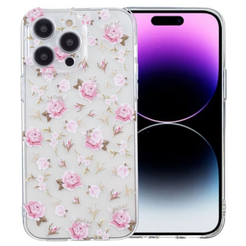 Maskica iPhone 16 Pro Max Ružičasti Cvjetni Uzorak